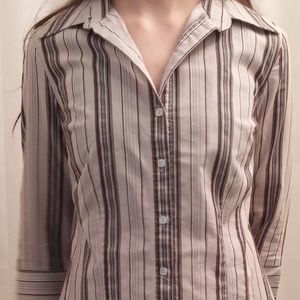 Striped button down shirt